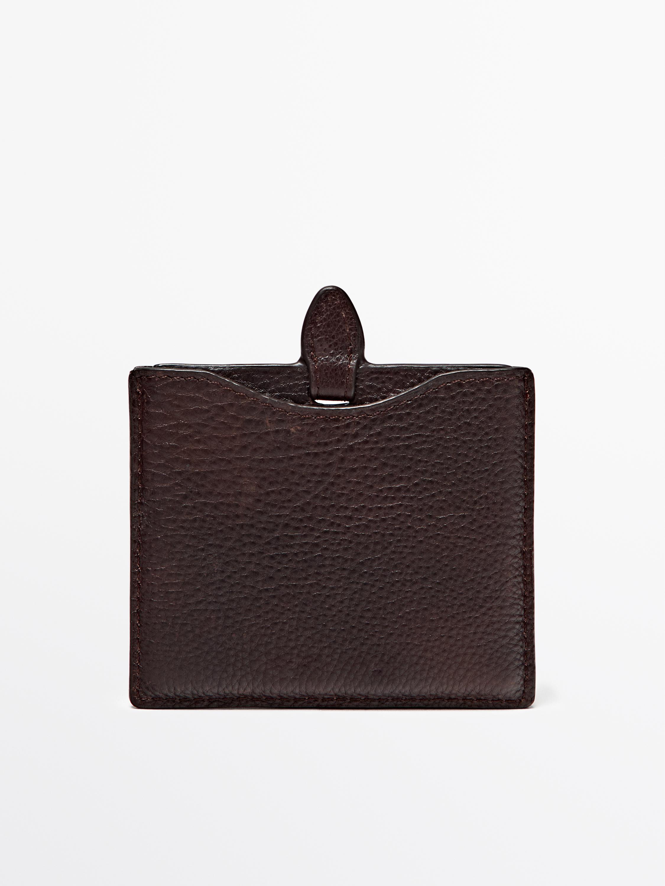 Nappa leather case with mirror